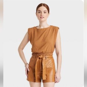 NWT A New Day Slim Fit Extended Shoulder Top - Sz S